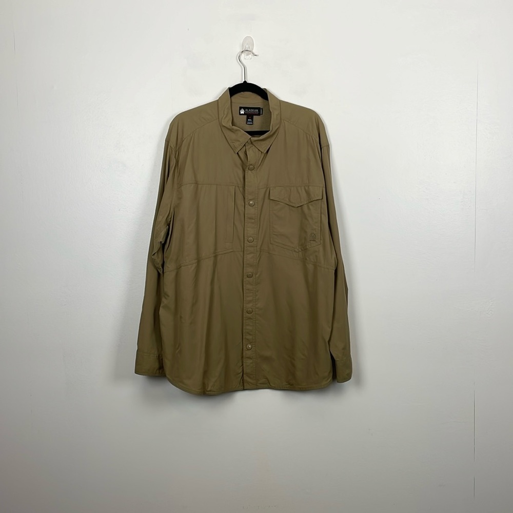 Alaskan Hardgear Mens 2XL Snap Down Long Sleeve 2 Pocket Outdoor Fishing Shirt